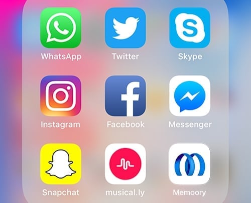 Memoory app icon on device home screen