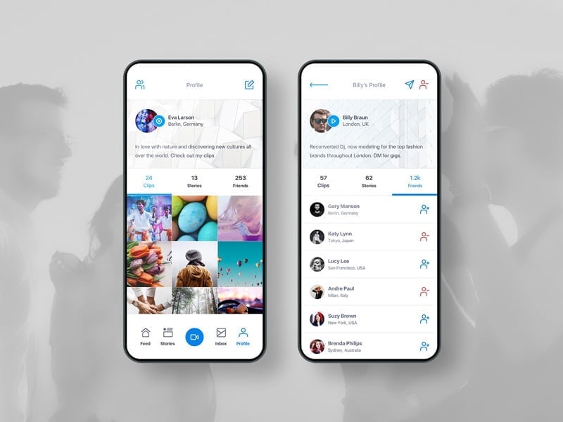 Memoory app screen: feed entry